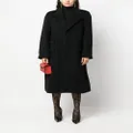 Saint Laurent notched-lapels wool single-breasted coat - Black