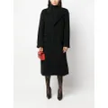 Saint Laurent notched-lapels wool single-breasted coat - Black