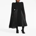 Balenciaga exaggerated-sleeve pleated blouse - Black