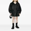 CHANEL Pre-Owned logo-buttons hooded parka coat - Black