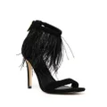 Michael Kors Meena 110mm feather-embellished sandals - Black