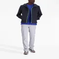BOSS logo-print zip-up hooded jacket - Blue