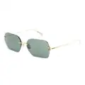 Linda Farrow Carina oversize-frame sunglasses - Gold