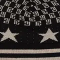 Balmain monogram intarsia-knit beanie - Black