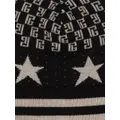 Balmain monogram intarsia-knit beanie - Black