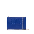 Love Moschino embossed logo crossbody bag - Blue