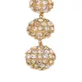 Oscar de la Renta Crystal Ball drop earrings - Gold