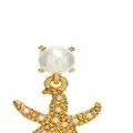 Oscar de la Renta Starfish pearl drop earrings - Gold