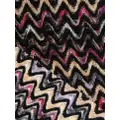 Missoni zigzag-pattern fringed scarf - Black