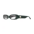 Linda Farrow logo-plaque square-frame sunglasses - Green