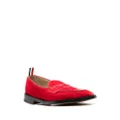 Thom Browne penny-slot velvet loafers - Red