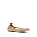 Lanvin metallic leather ballerina shoes - Silver