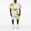 Alexander McQueen Obscured Flower bermuda shorts - White