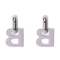 Balenciaga XL B Chain earrings - Silver
