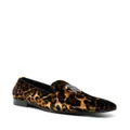 Roberto Cavalli logo-embroidered leather loafers - Black