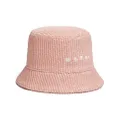 Marni logo-embroidered woven bucket hat - Pink