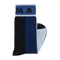 Marni logo-intarsia colour-block socks - Blue