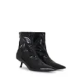 ANINE BING Hilda high-shine ankle boots - Black