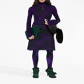 Burberry plaid-check rib-knit jumper - Purple