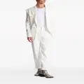Balmain monogram satin tailored trousers - White