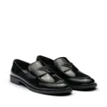 Prada triangle-logo leather loafers - Black