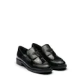 Prada triangle-logo leather loafers - Black