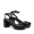 Prada sequinned platform sandals - Black