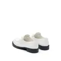 Prada triangle-logo patent-leather loafers - White