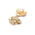 Christian Dior Pre-Owned floral-motif clip-on earrings - Gold