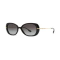 Burberry signature stripe oversized sunglasses - Gold