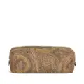 ETRO paisley-print zipped wash bag - Brown
