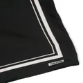 TOM FORD logo-print striped silk scarf - Black