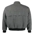 Baracuta herringbone-pattern virgin wool bomber jacket - Grey