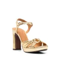 Chie Mihara Chiva leather sandals - Gold