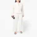 Victoria Beckham tie-fastening pintuck silk blouse - White