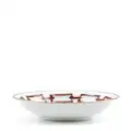 GINORI 1735 Catene geometric-print porcelain bowls (set of two) - Red