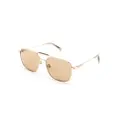 Chopard Eyewear Alpine Eagle square-frame tinted sunglasses - Gold