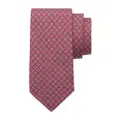 Ferragamo tetris-print silk tie - Red