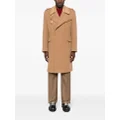 Moschino panelled wool-blend single-breasted coat - Neutrals