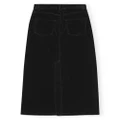 GANNI high-waisted corduroy skirt - Black
