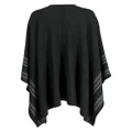 James Perse striped cashmere poncho - Black