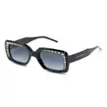 Carolina Herrera Her crystal-embellished square-frame sunglasses - Black