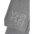 Alexander Wang debossed-logo ribbed-knit scarf - Grey