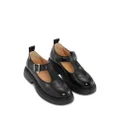 GANNI cut-out buckle-fastening loafers - Black