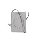 Stella McCartney Logo grained crossbody bag - Silver