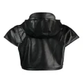 Issey Miyake Straight Seams hooded cropped jacket - Black