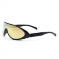 Moschino Eyewear shield-frame mirrored sunglasses - Black