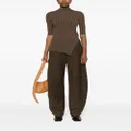 Calvin Klein high-neck ribbed-knit top - Brown