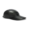 Jil Sander logo-embossed leather cap - Black