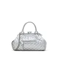 Marc Jacobs Re-Edition Quilted Metallic Leather Stam bag - Silver